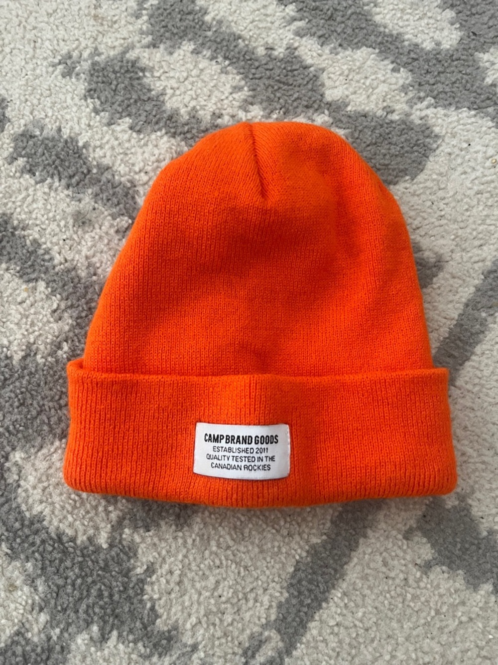 Kids Orange Knit Beanie